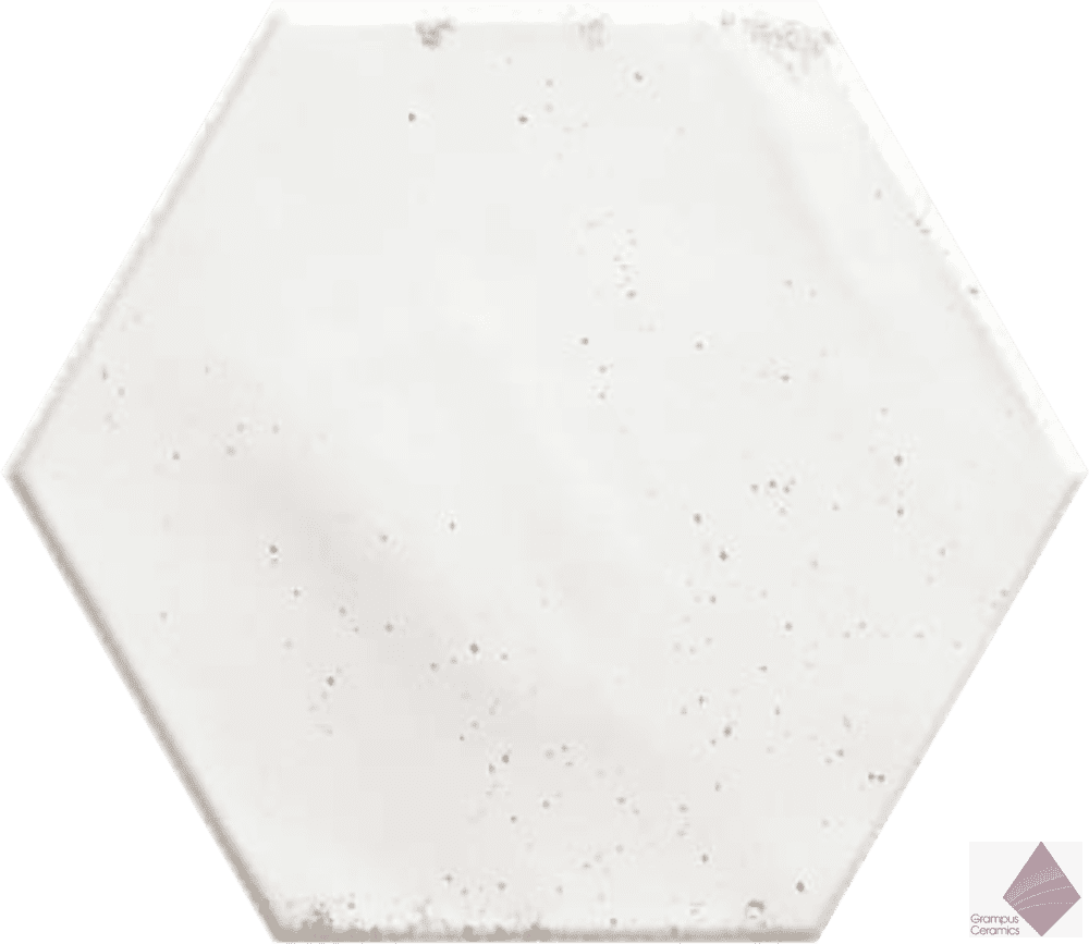 Матовая шестиугольная плитка для пола Ribesalbes Hope Hex White Matt 15x17.3