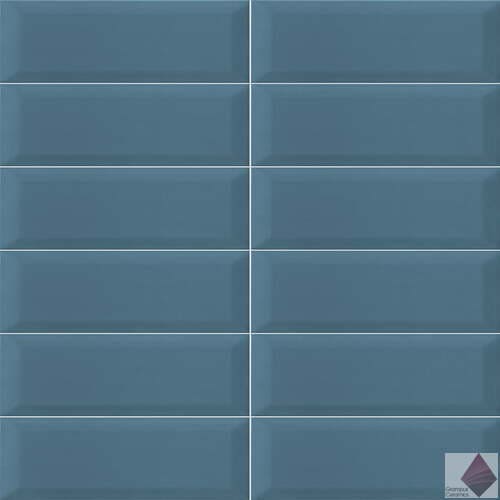 Настенная глянцевая синяя плитка Mainzu Plus Bissel Blu Grey 10x20