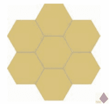 Шестиугольная матовая желтая плитка Marca Corona Paprica Senape Esa. 25x21.6