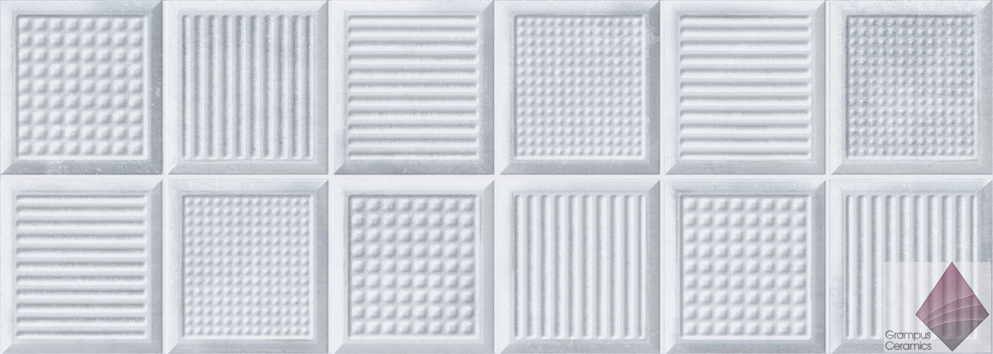 Матовая плитка для стен в клетку Metropol Arc Art Gris 25x70