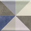 Глянцевая плитка под кирпич с узором Ribesalbes Ocean Decor Triangle Mix 7.5x30