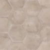 Шестиугольная серая матовая плитка Marca Corona Esagono Terra Grigio 25x21.6