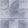 Голубая плитка под мозаику Folk blue wall 02 25x60