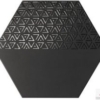 Чёрная плитка сотами Opal Deco Black 28.5x33