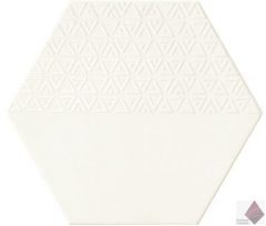 Белая плитка с узором сотами Opal Deco White 28.5x33