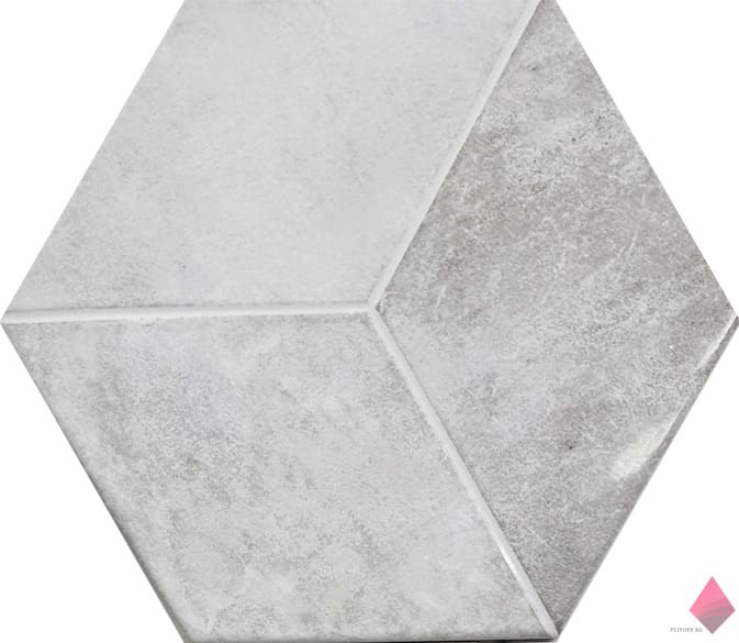 Белая глянцевая плитка сотами Pamesa Kingsbury Hex Blanco 19.8x22.8