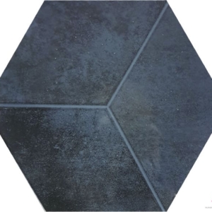 Синяя глянцевая плитка сотами Pamesa Kingsbury Hex Navi 19.8x22.8
