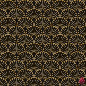Черная плитка с золотом Aparici Art-Deco Black Manhattan 29.75x29.75