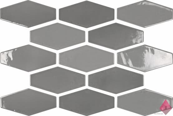 Серая шестиугольная плитка Carmen Harlequin Grey 10x20