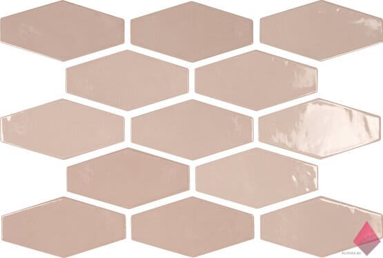 Розовая шестиугольная плитка Carmen Harlequin Pink 10x20