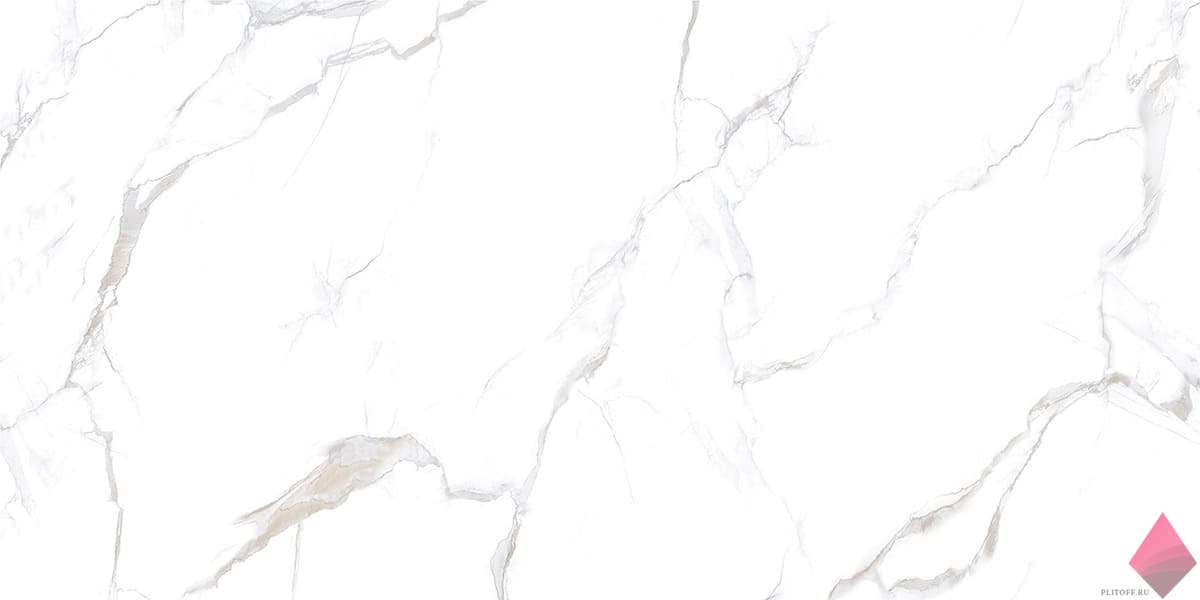 Белая плитка под мрамор Decovita Calacatta Bronze 60x120
