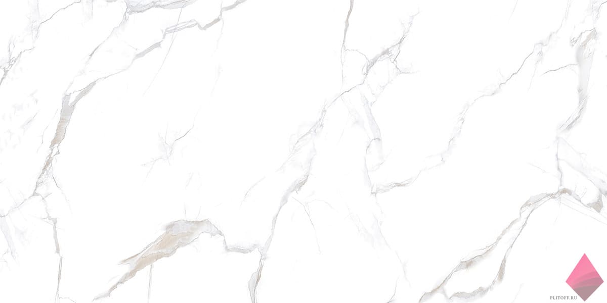 Белая плитка под мрамор Decovita Calacatta Bronze Sugar Effect 60x120