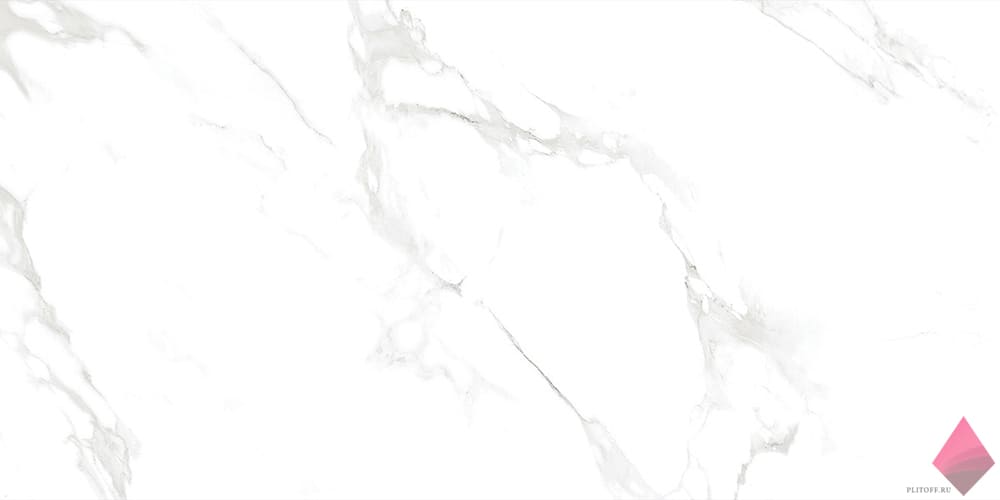 Белая плитка под мрамор Индия Italica Smoke White 60x120