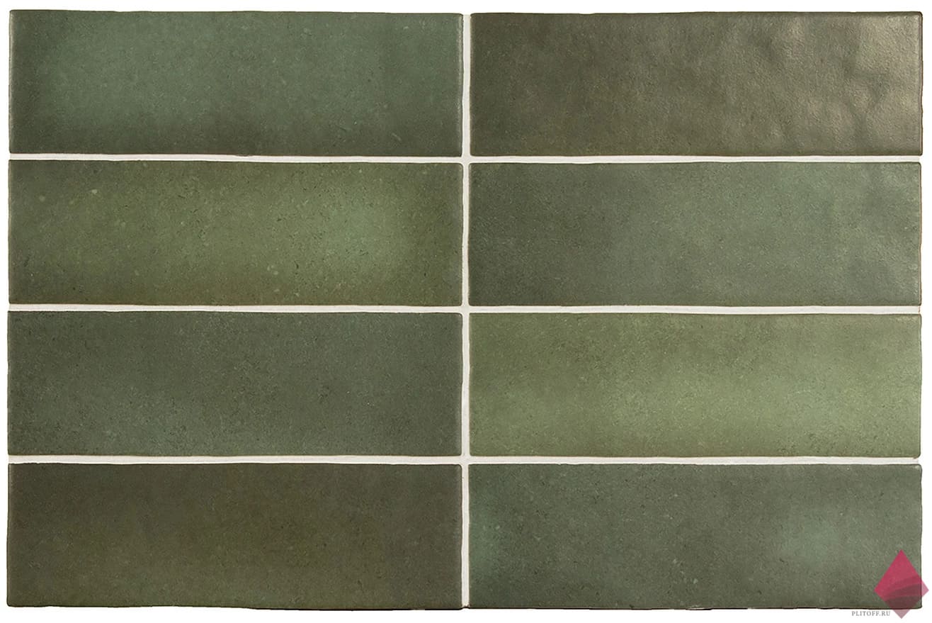 Зеленая плитка кирпичик Equipe Magma Malachite 6.5x20