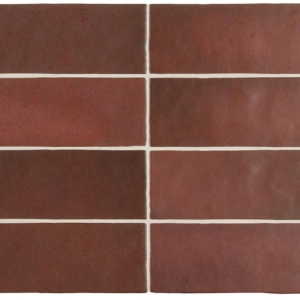 Красная плитка кирпичик Equipe Magma Burgundy 6.5x20