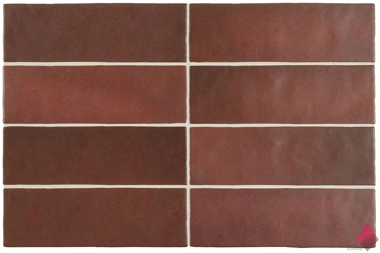 Красная плитка кирпичик Equipe Magma Burgundy 6.5x20