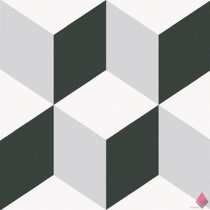 Плитка с геометрическим рисунком Keros Barcelona Cube 25x25