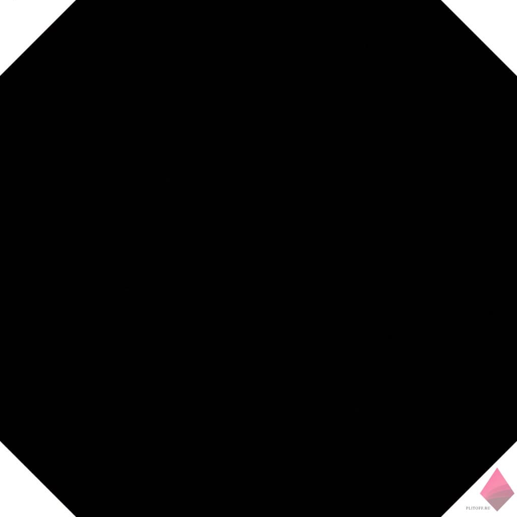 Черная плитка+вставки Keros Octo Element Negro 25x25