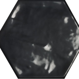 Черный шестигранник Ecoceramic Chiara Negro Hex.BR.20x24