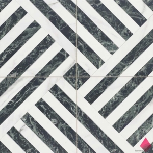 Плитка с геометрическим рисунком Realonda Gatsby Emerald 44x44