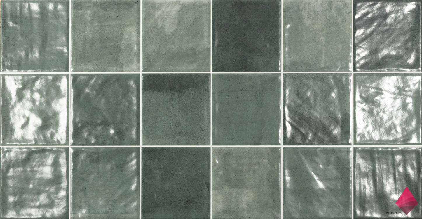 Зеленая глянцевая плитка