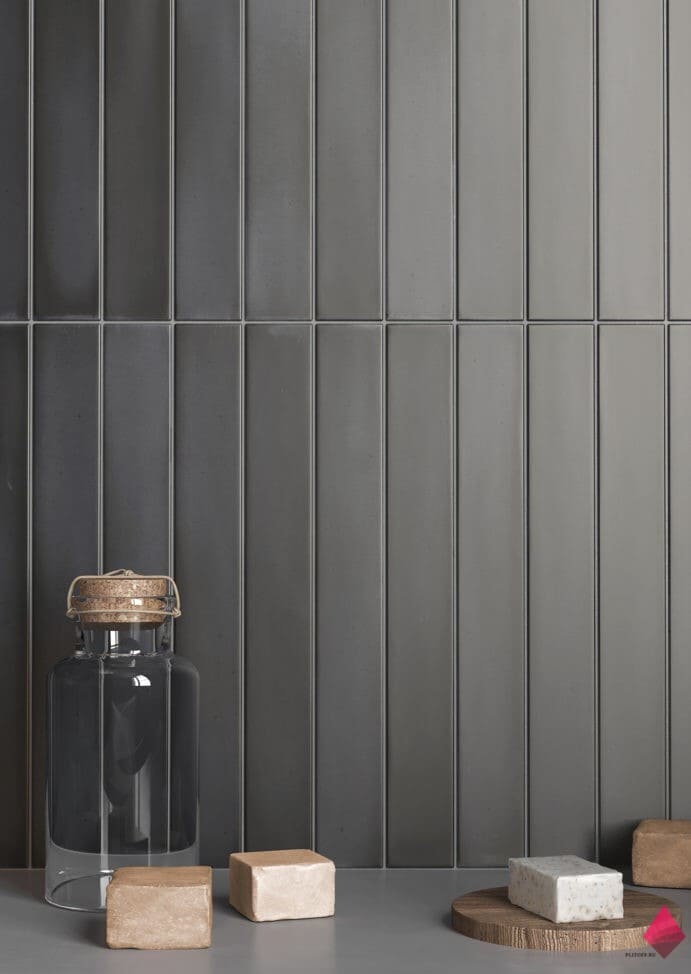 Черный керамогранит на фартук