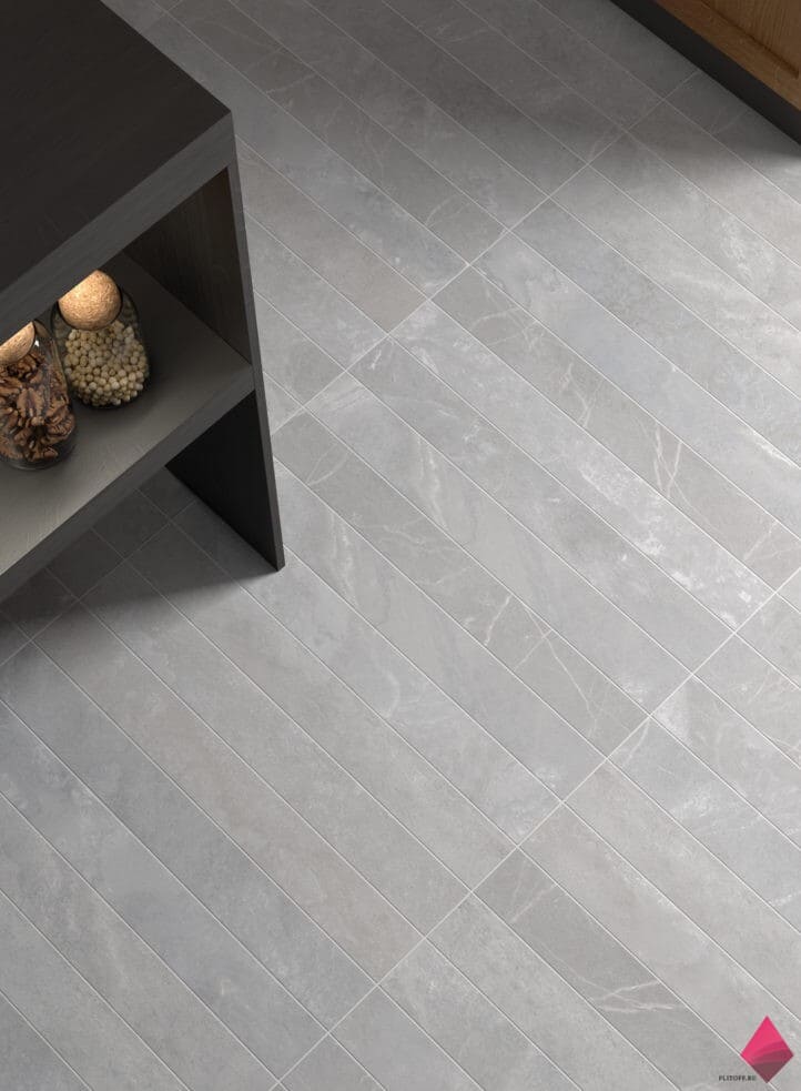 Серый керамогранит под кирпич для пола