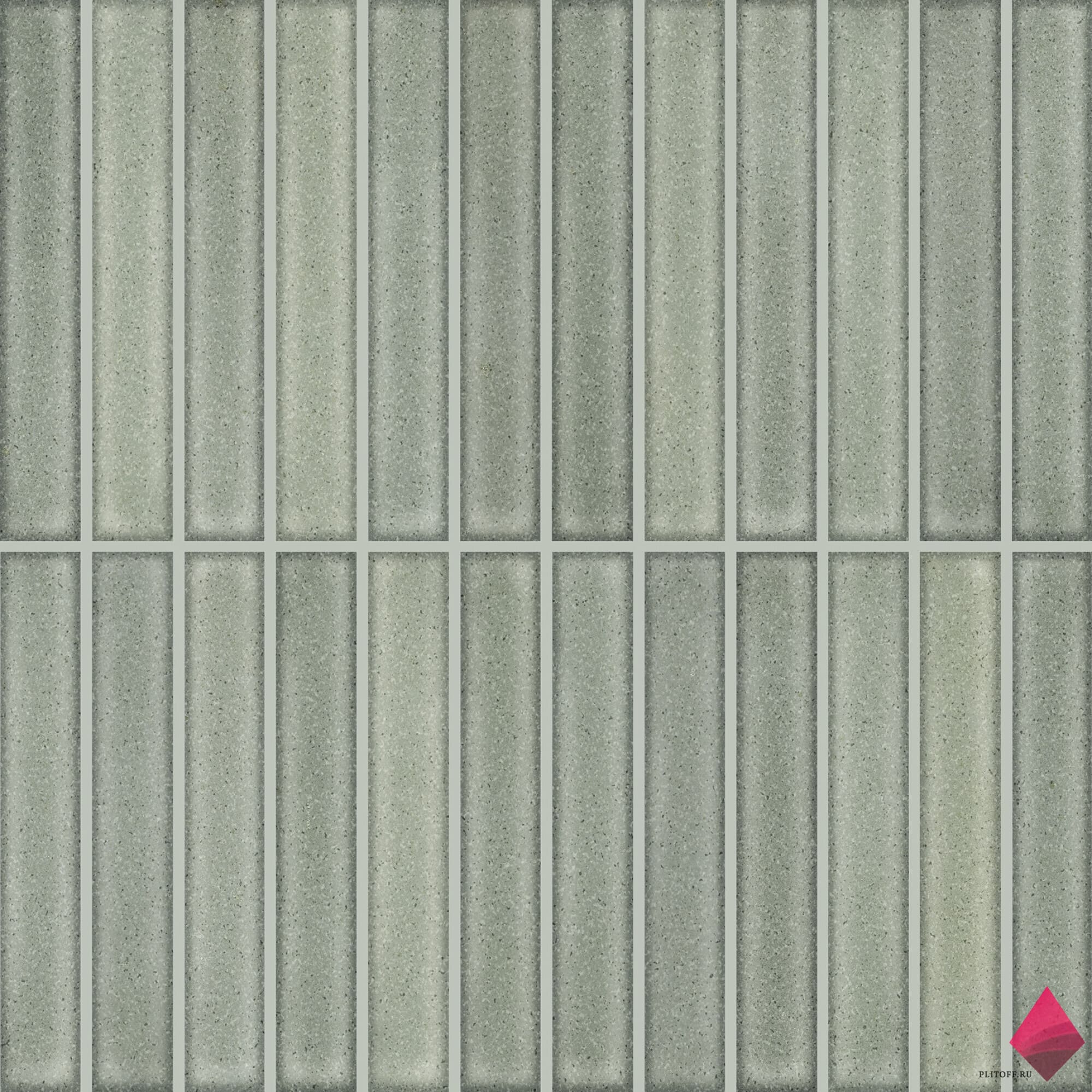 CRISP GREEN 20X20 Зеленая плитка рейками