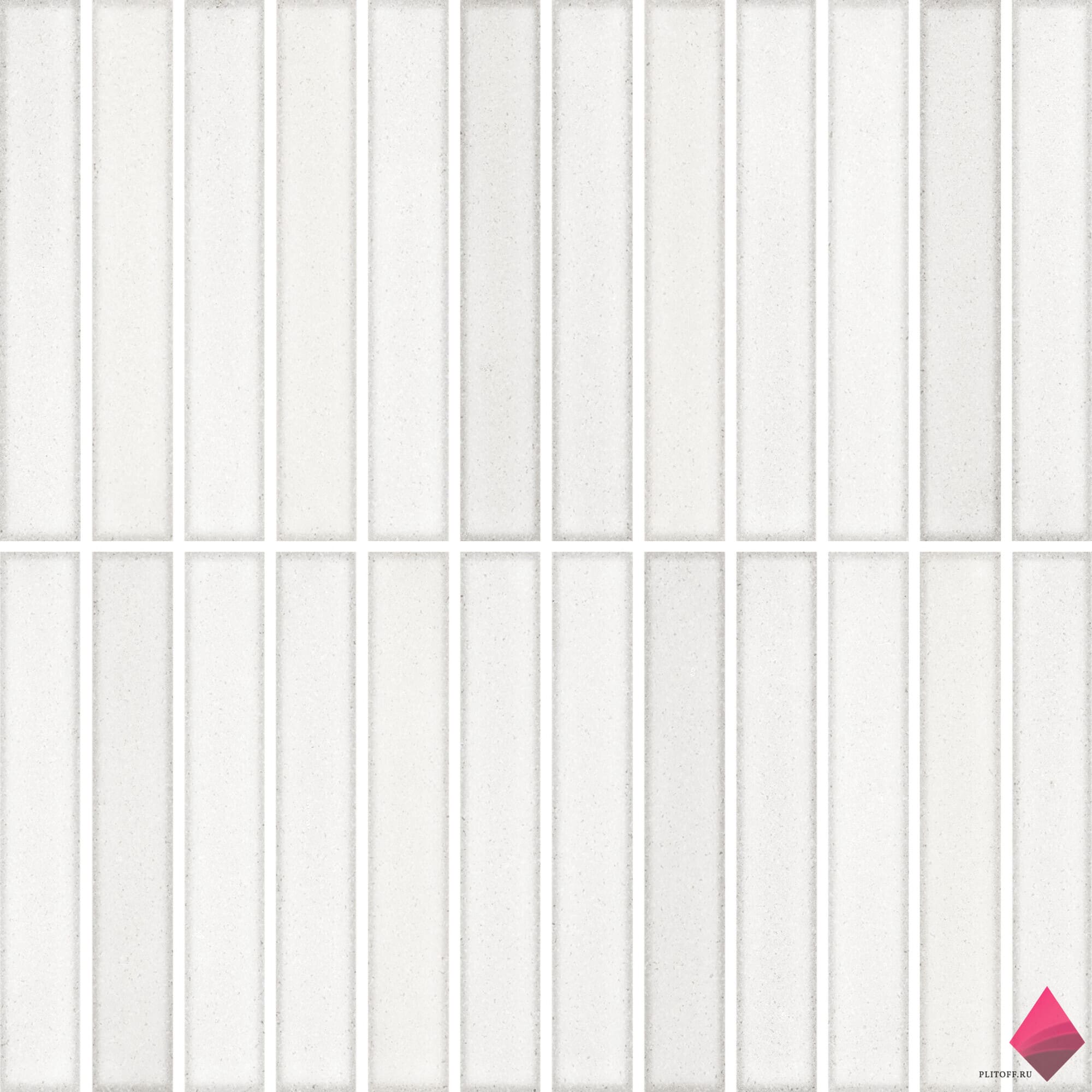 CRISP WHITE 20X20 Белая плитка рейками фото