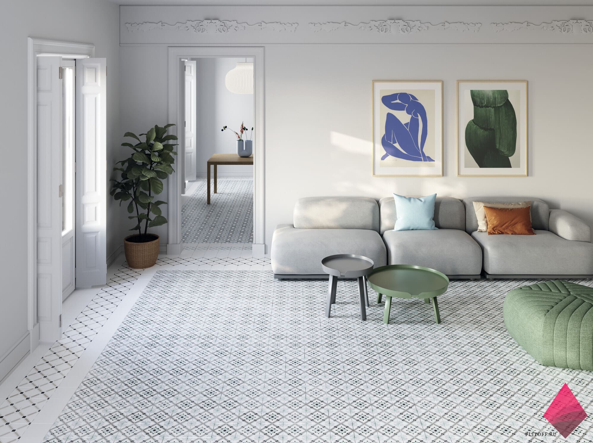 Мелкоформатная плитка для пола