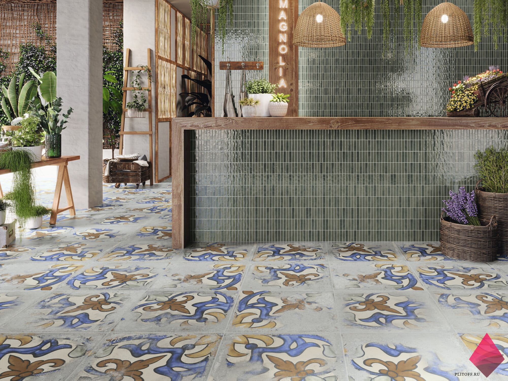 Напольная плитка с узором