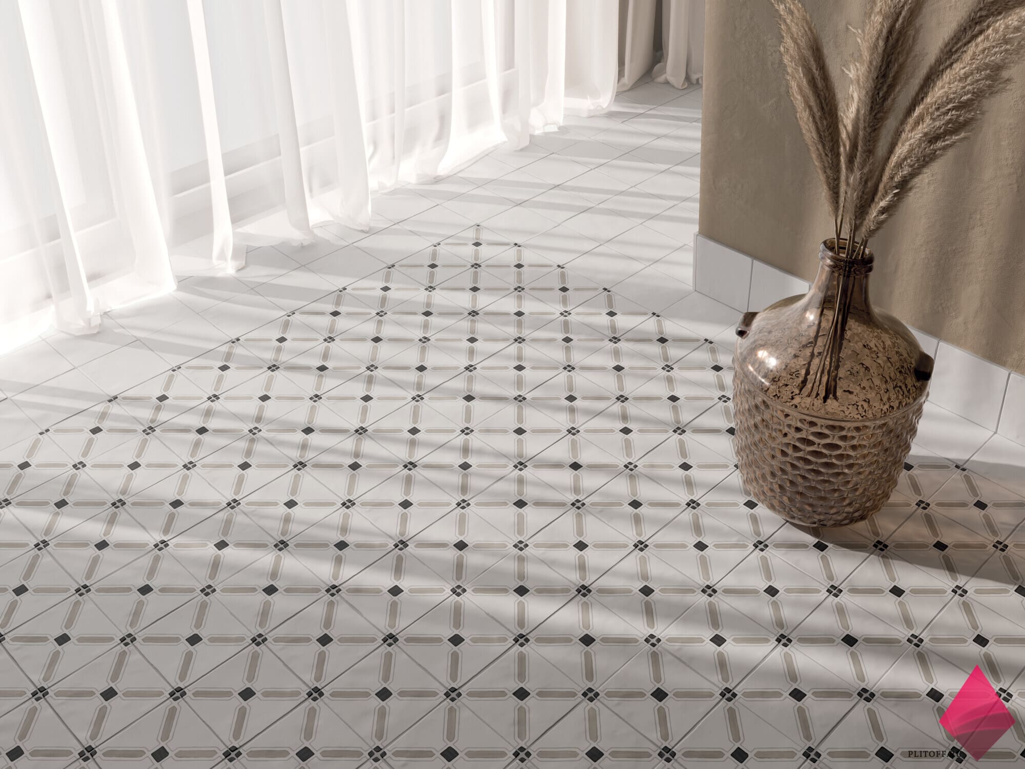 Напольный керамогранит с рисунком