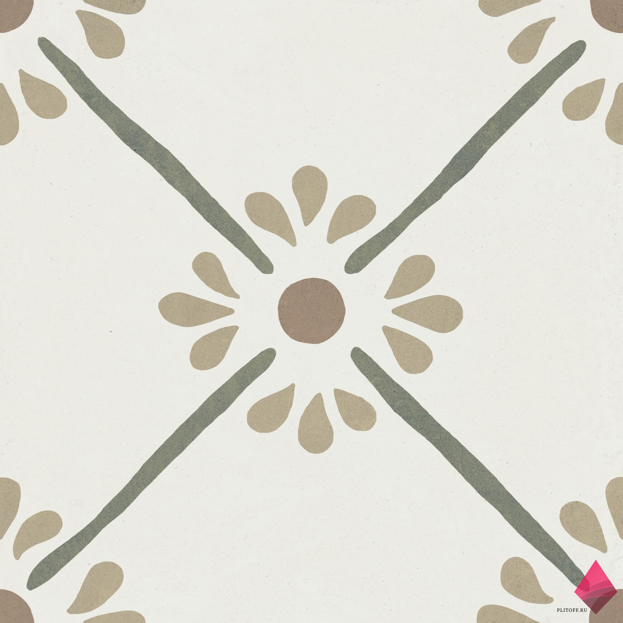 PROVENZA GREEN FLOWER Плитка для пола с рисунком фото