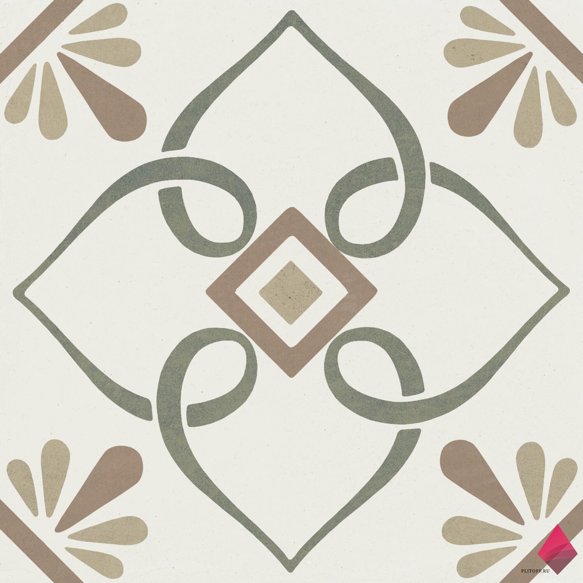 PROVENZA GREEN PETALS Цветная плитка для пола фото