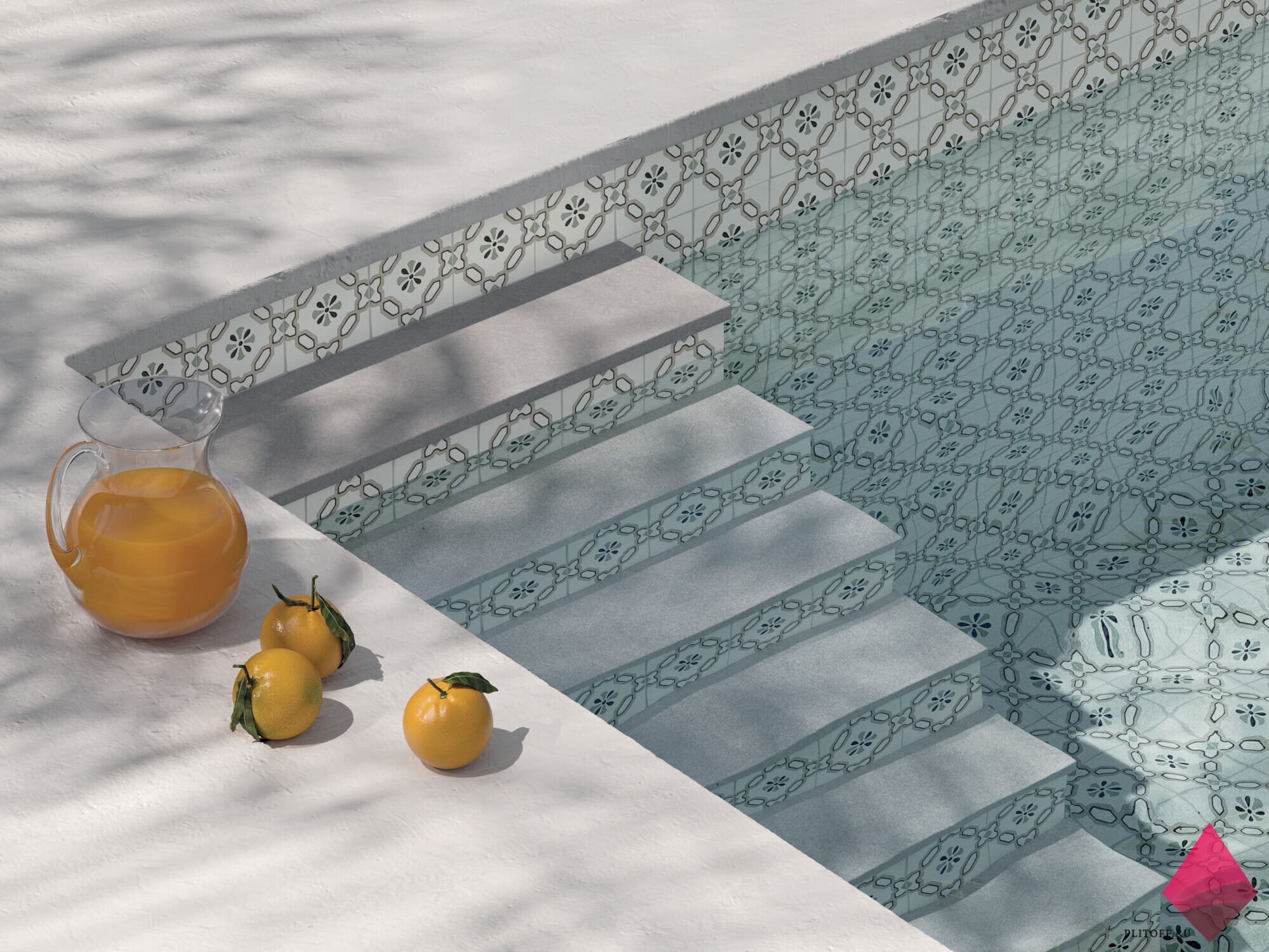 Плитка керамогранит для бассейна