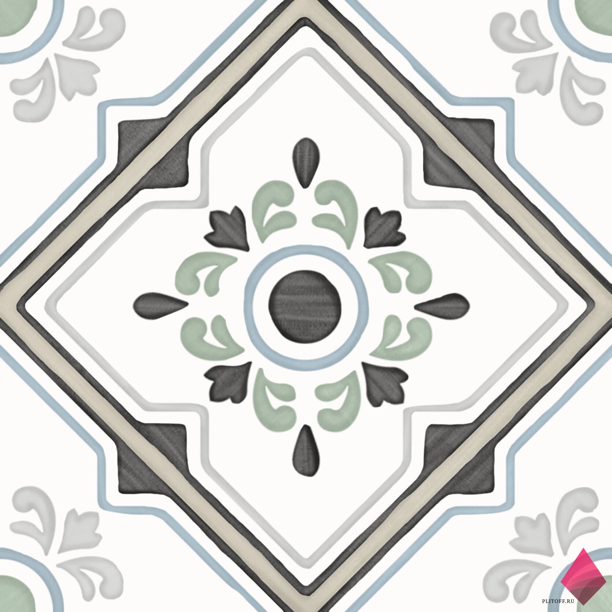 TANGER SAND BLOOM 12X12 Разноцветная плитка для ванной