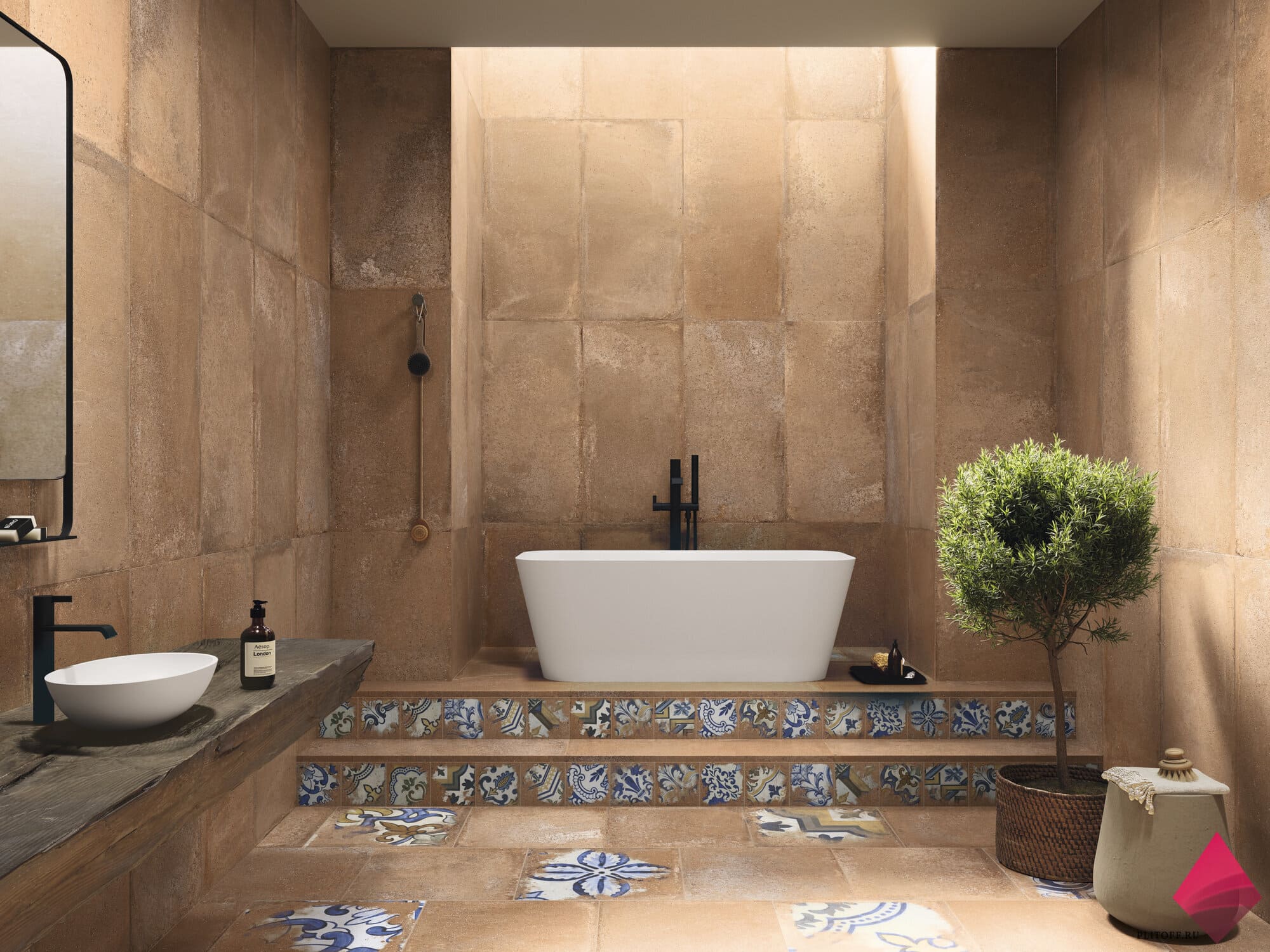 Терракотовая плитка интерьер