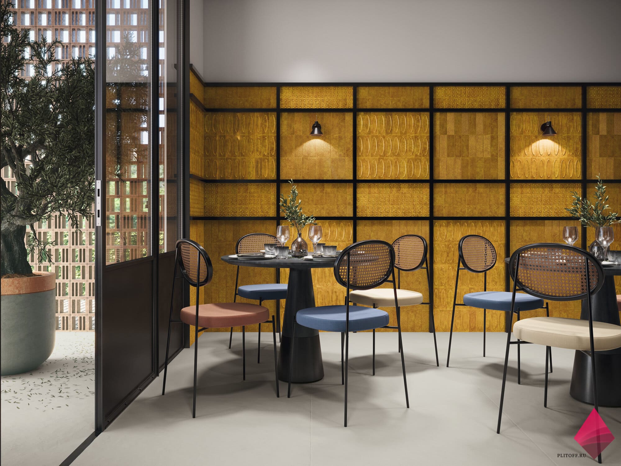 Желтая плитка фото интерьера