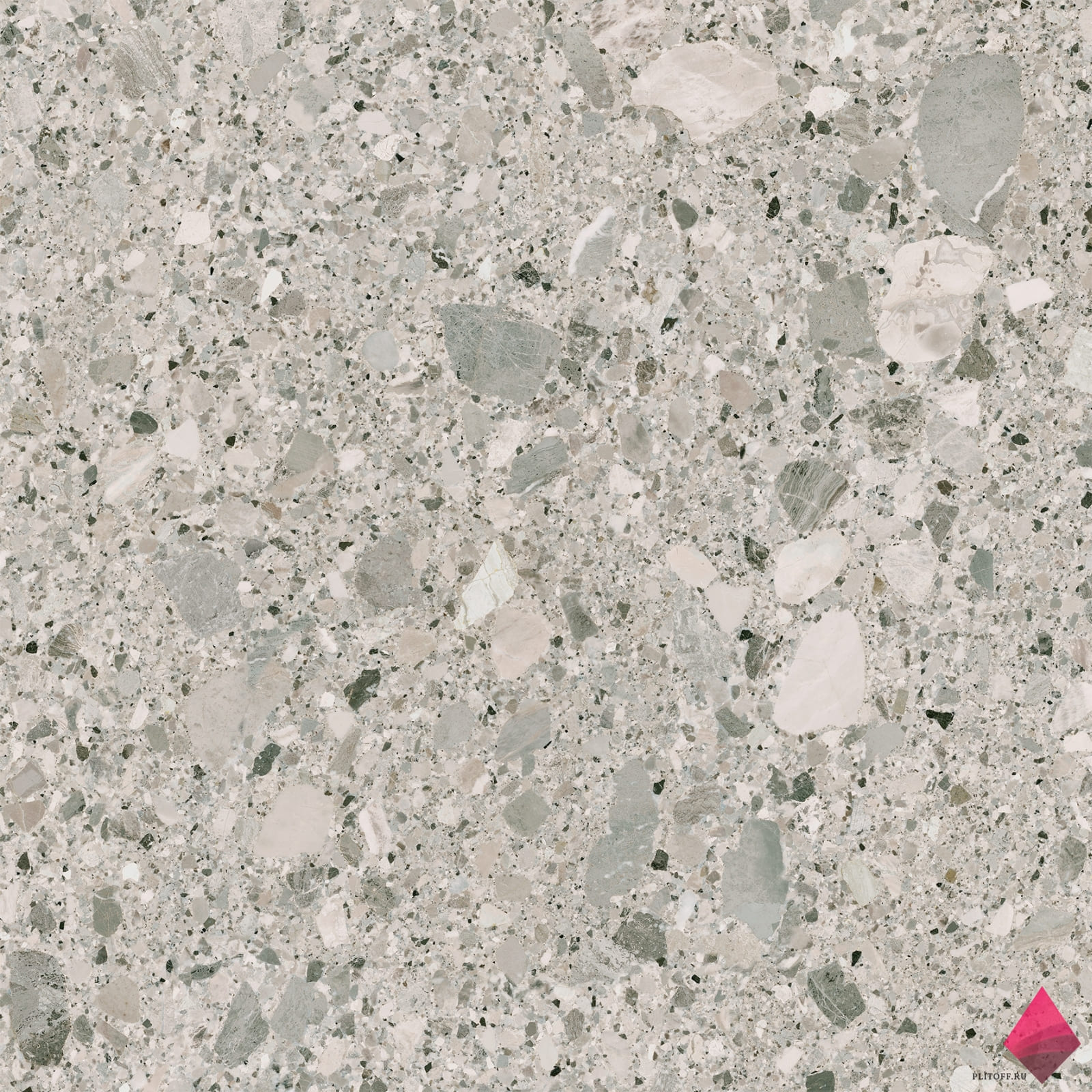 perla 60×60 Серая плитка для пола терраццо