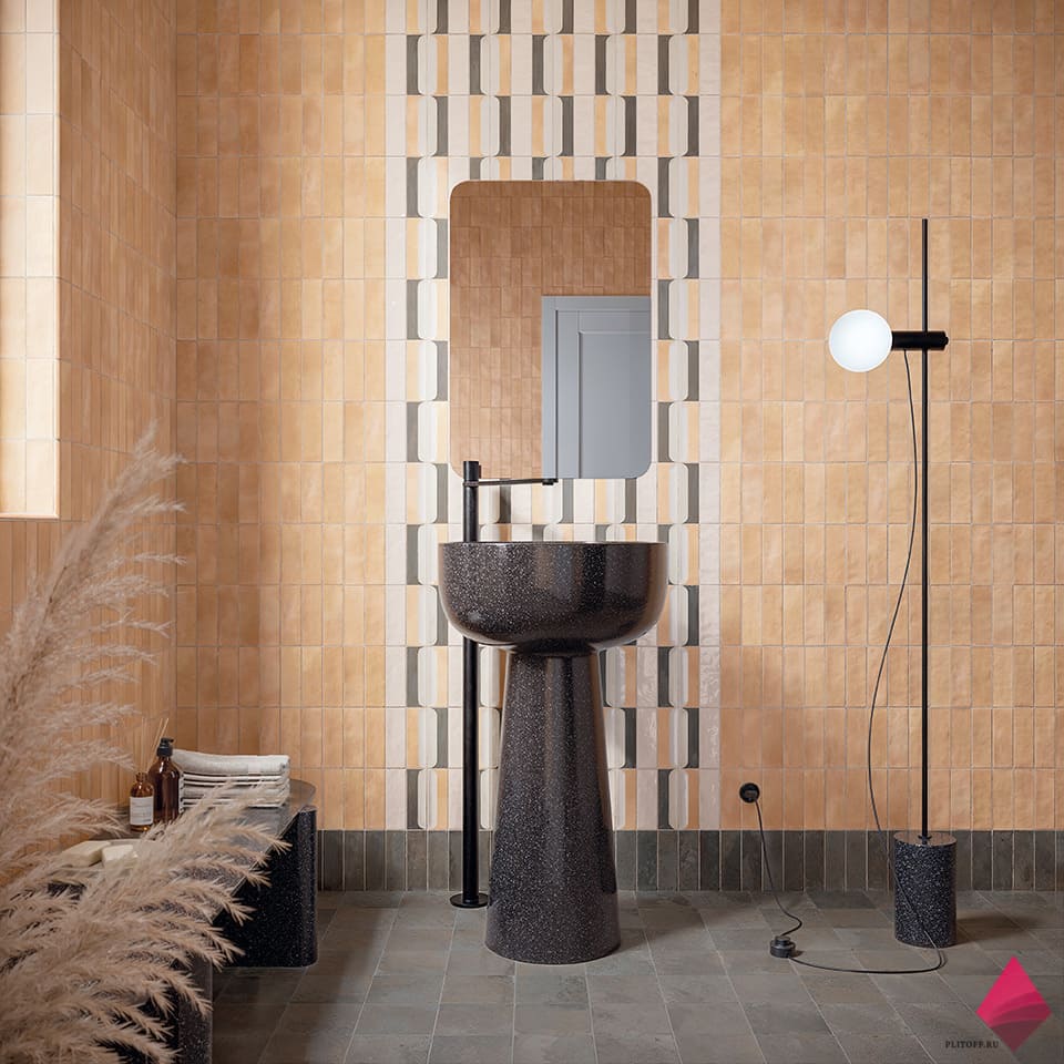 Бежевая плитка под камень