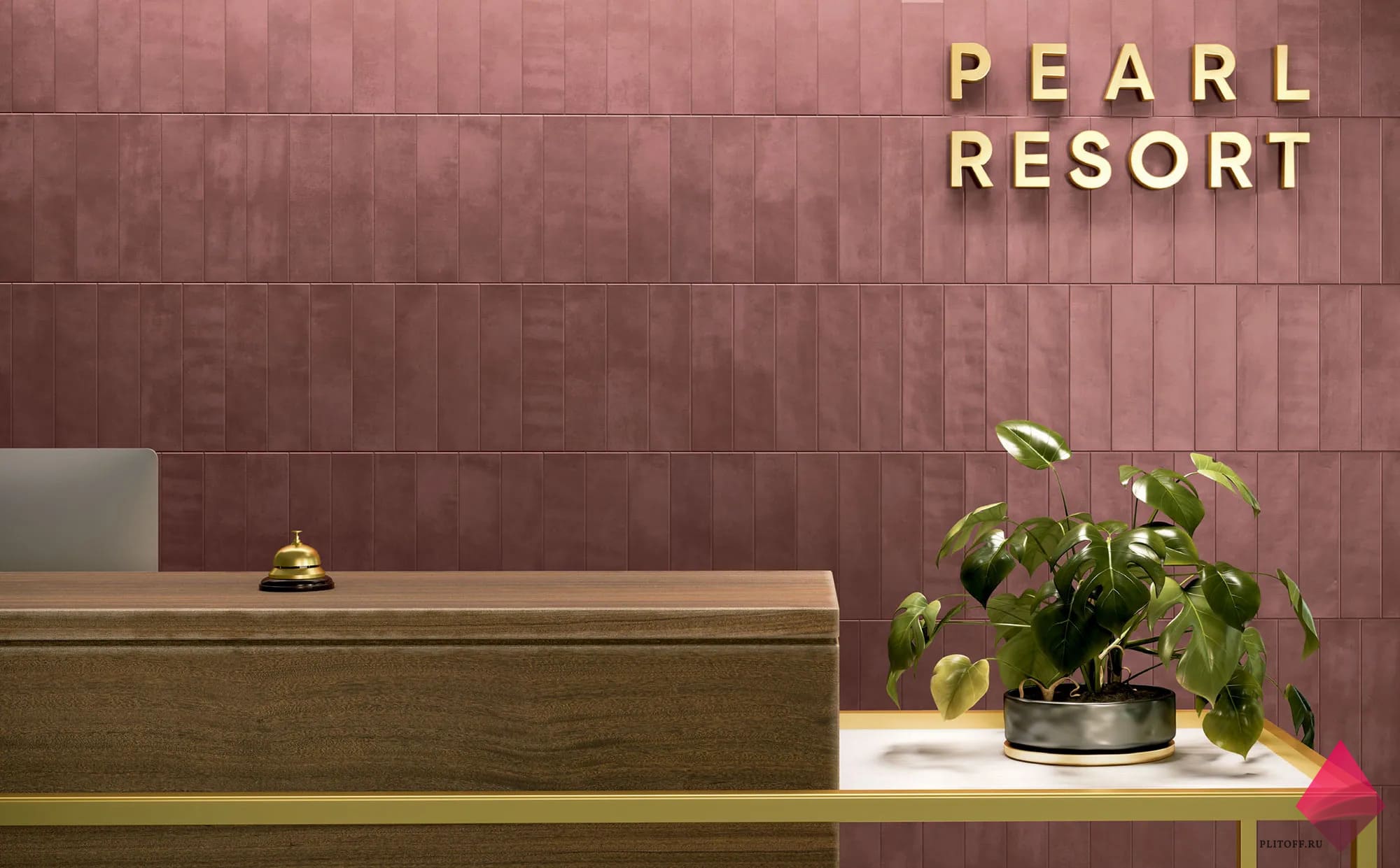 Бордовая плитка под кирпич