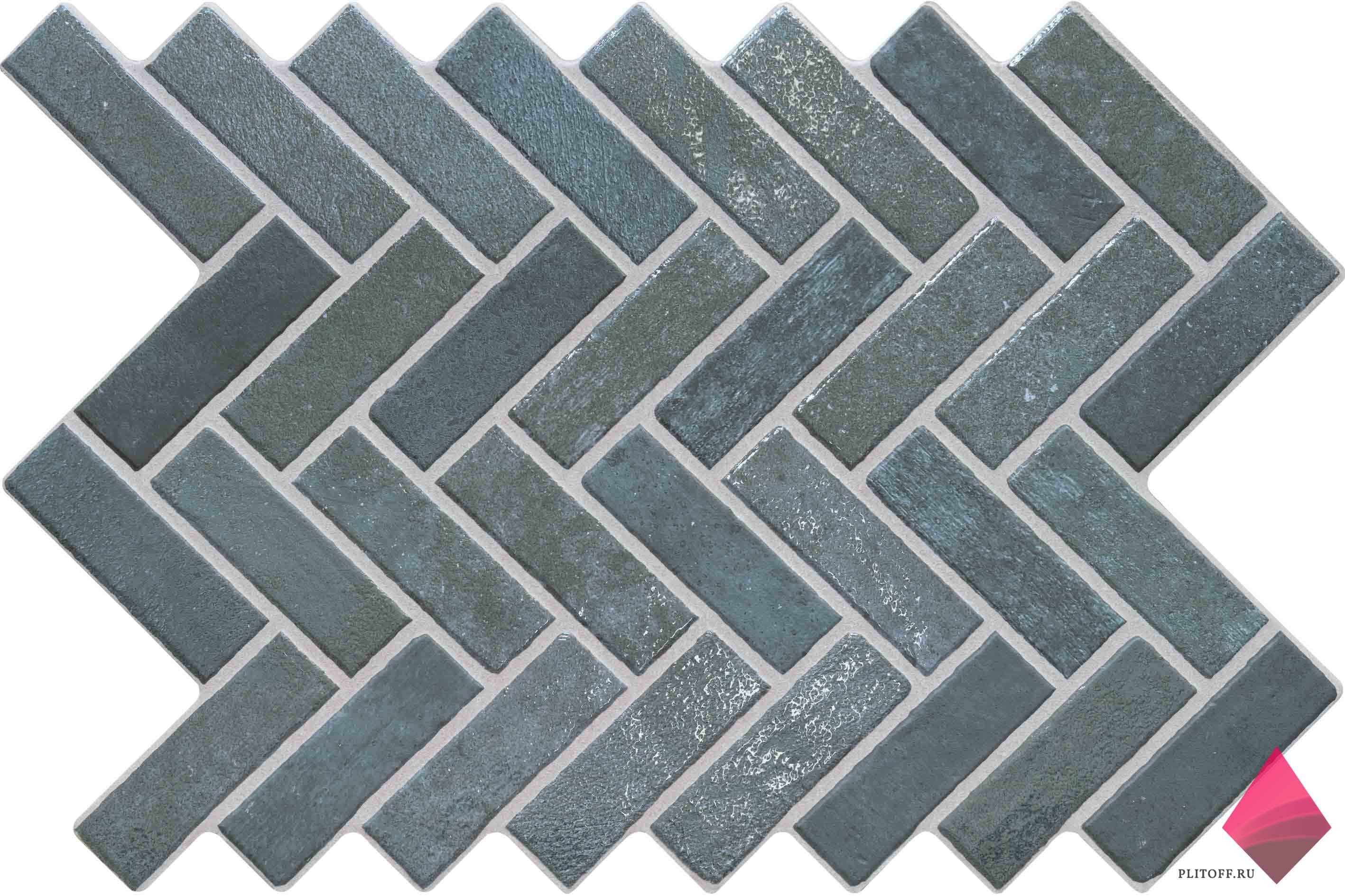 COIMBRA BLUE Синяя плитка елочкой фото