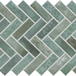 Зеленая плитка елочкой