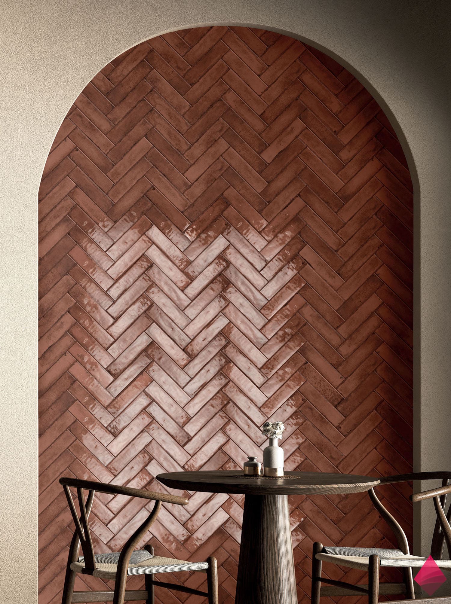 Плитка елочкой фото интерьера