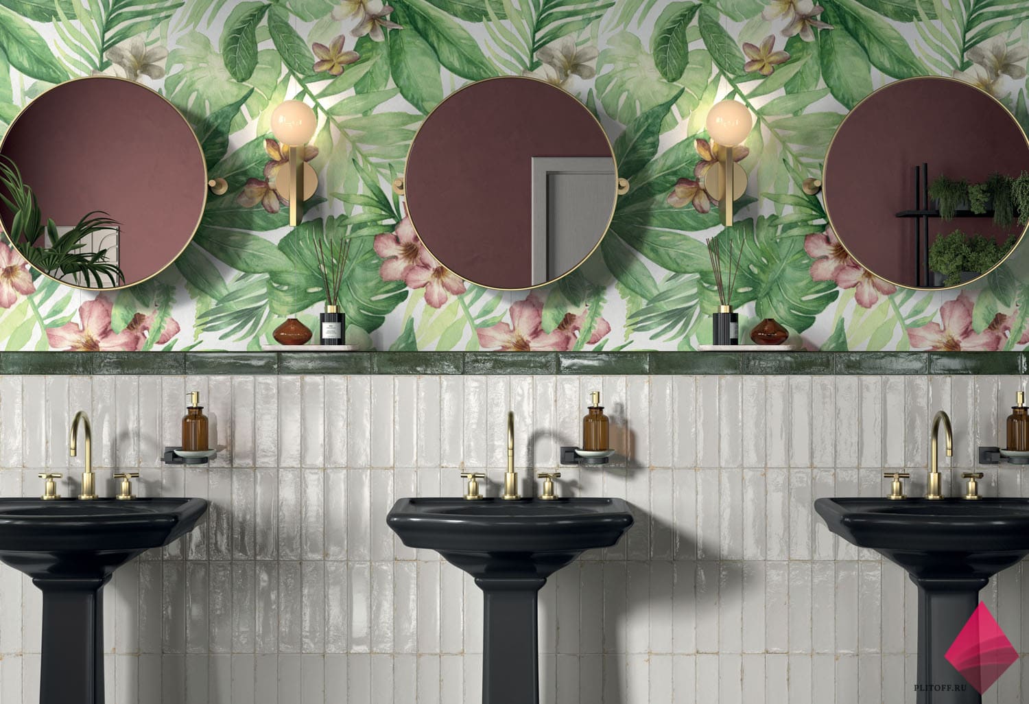 Плитка под кирпич для ванной