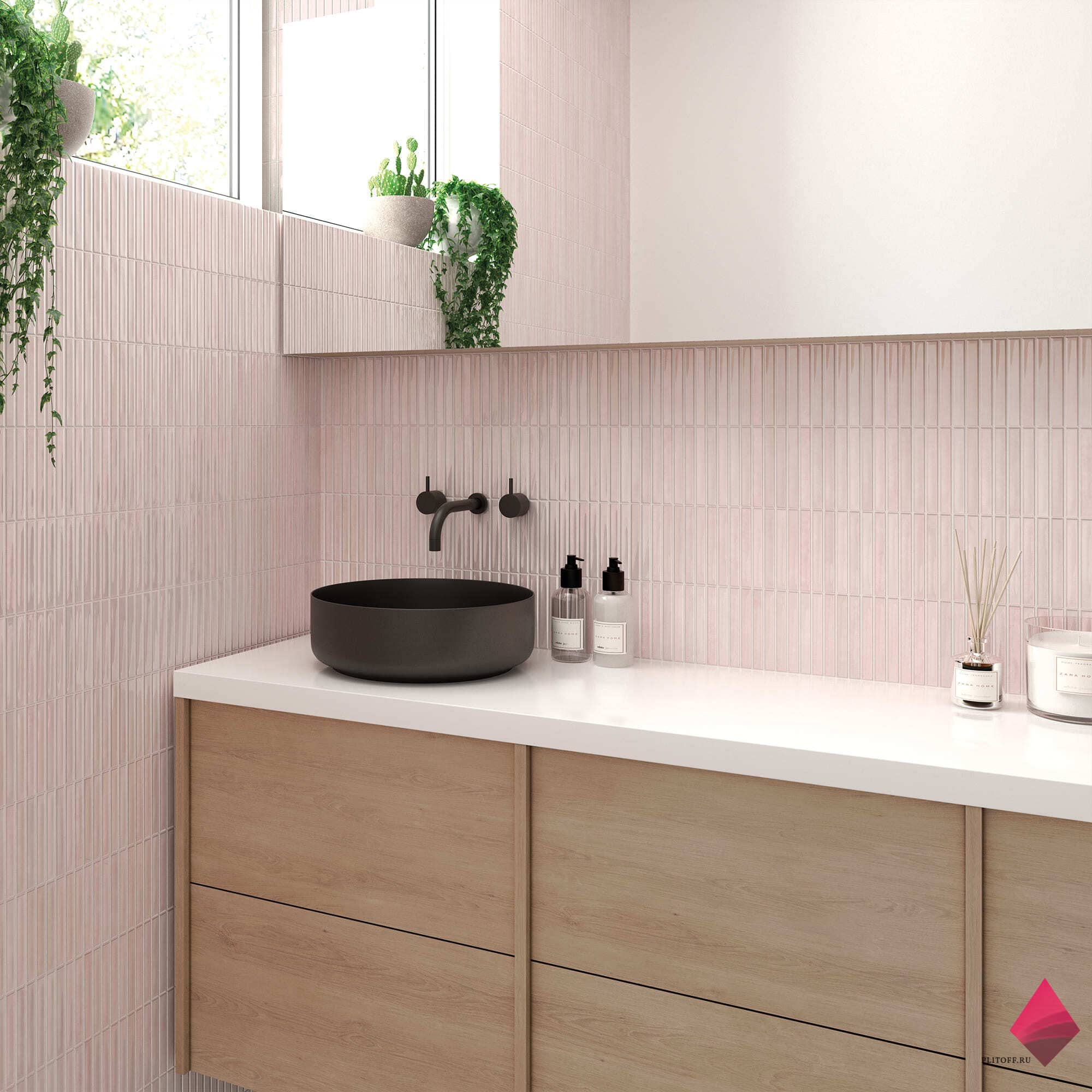 Рифленая глянцевая плитка