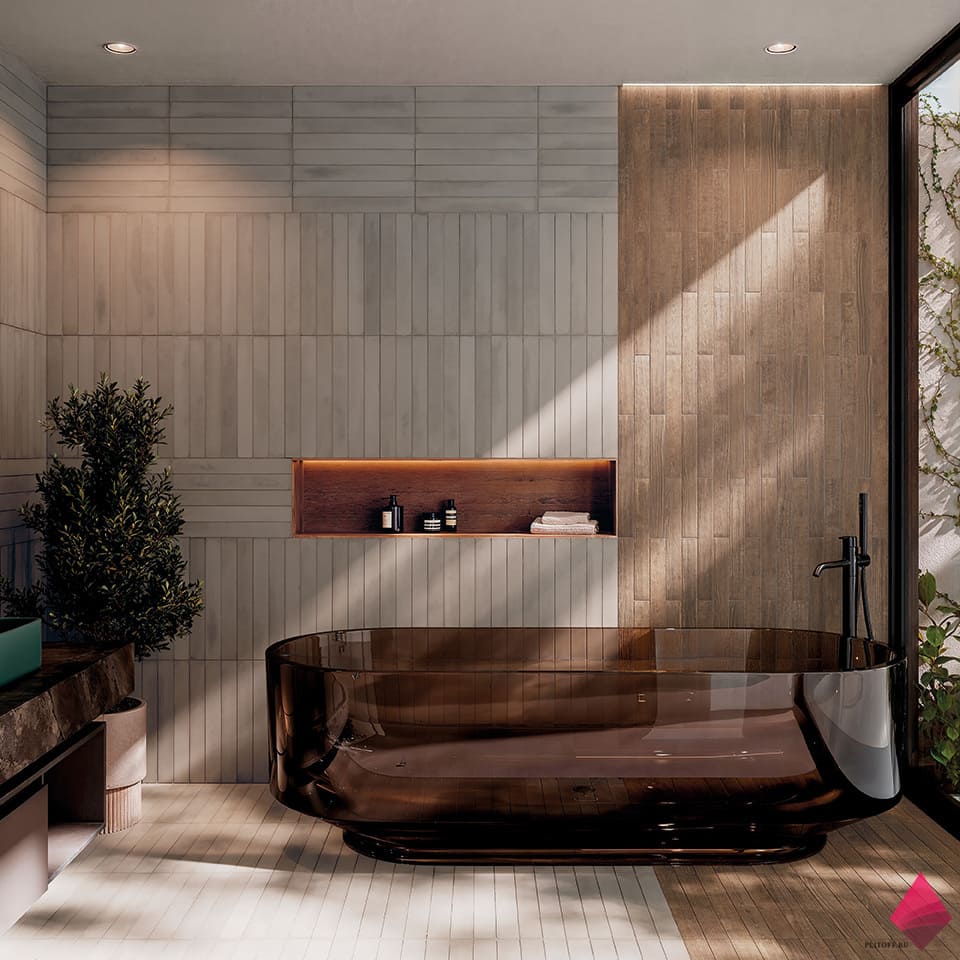 Серая длинная узкая плитка