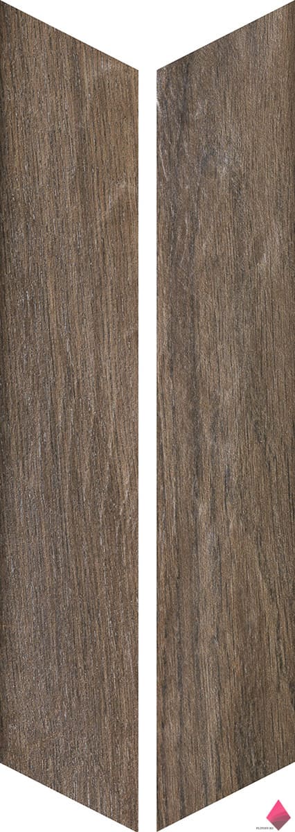 Коричневая плитка под дерево елочкой