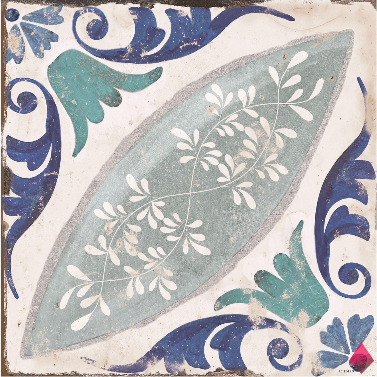 Плитка голубого цвета для пола