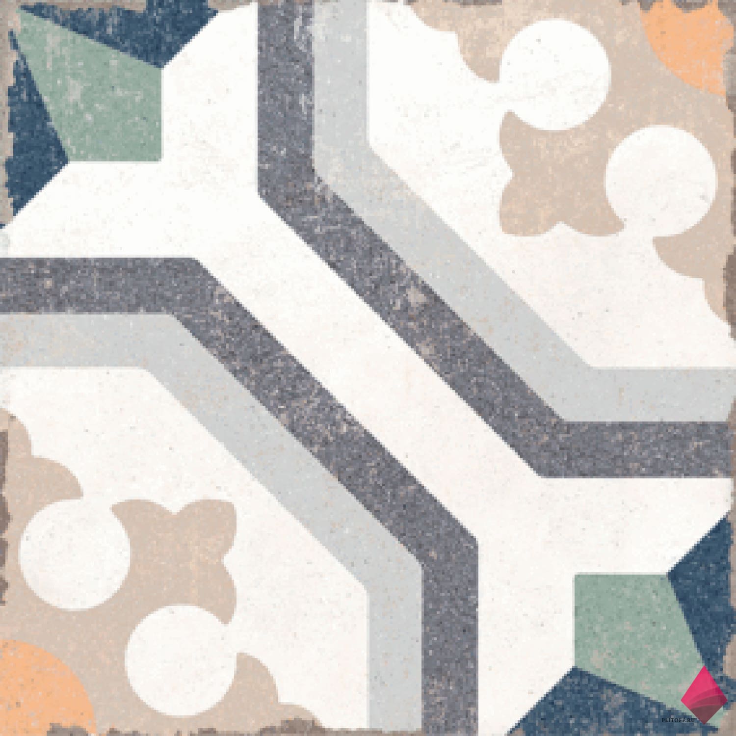 Разноцветная плитка для пола